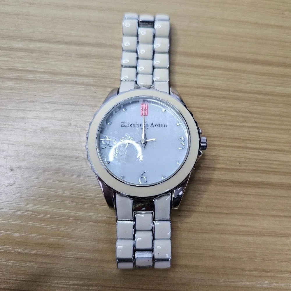 Elizabeth Arden Two Tone Quartz Analog Women's Watch Sz. 7 1/4